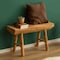 Vintiquewise Rustic Carved Wood Natural Edge Entryway Log Accent Bench QI003836 - alternate 4